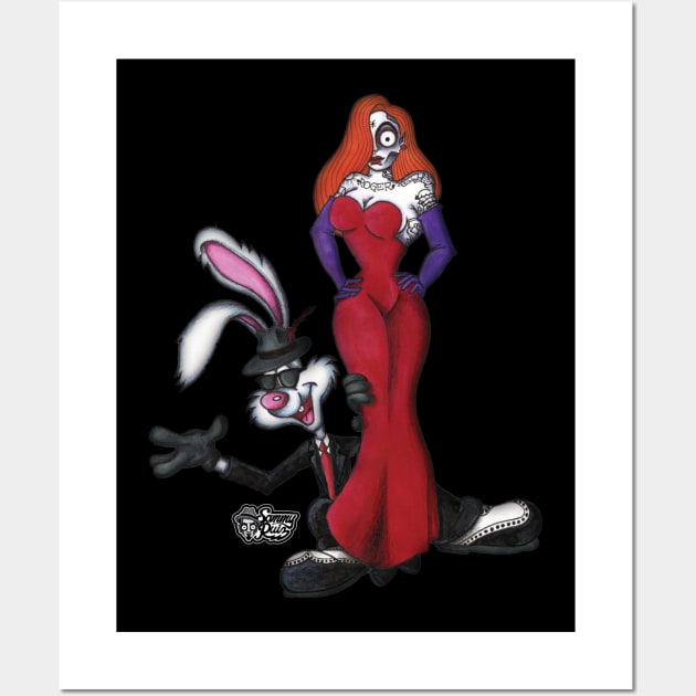 Jessica and Roger Rabbit Wall Art by The Art of Sammy Ruiz